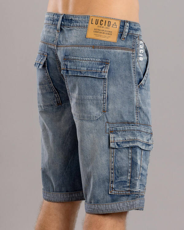 Lucid Viable Denim Walk Shorts for Mens