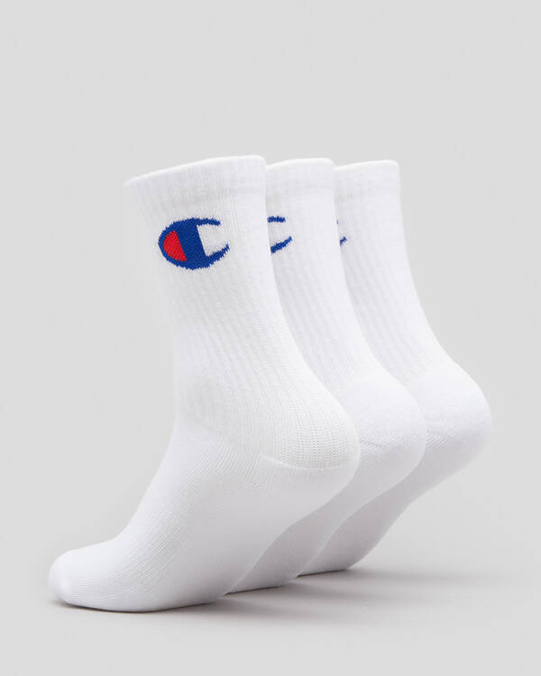 Champion Boys' Legacy Crew Socks 3 Pack for Mens