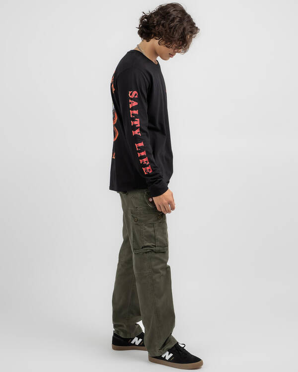 Salty Life Abyss Long Sleeve T-Shirt for Mens