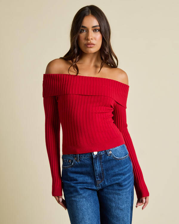 Ari Off Shoulder Knit Top