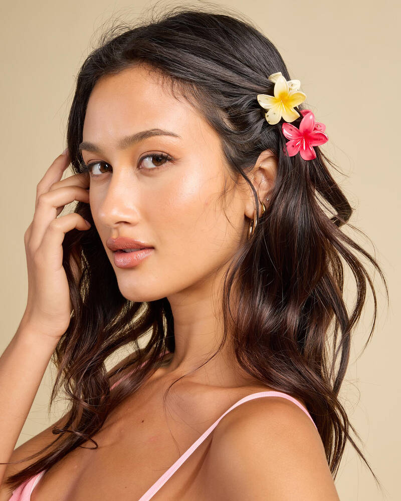 Karyn In LA Baby Frangipani Hair Claw Clip Pack for Womens