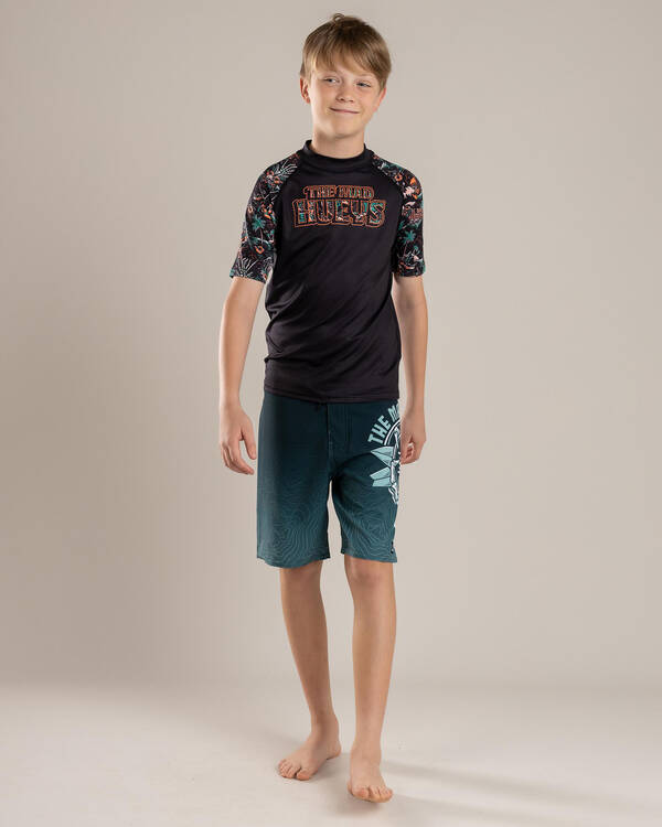 The Mad Hueys Boys' She'll Be Right Short Sleeve Rash Vest for Mens