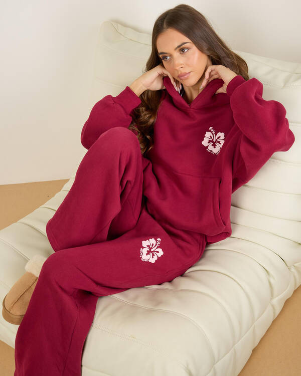 Malibu Lounge Hibiscus Track Pants for Womens