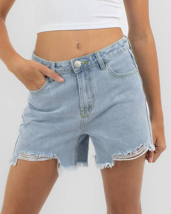 DESU Girls' Reign Mid Denim Shorts for Womens