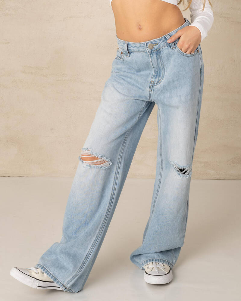 DESU Girls' Stones Straight Leg Jeans for Womens