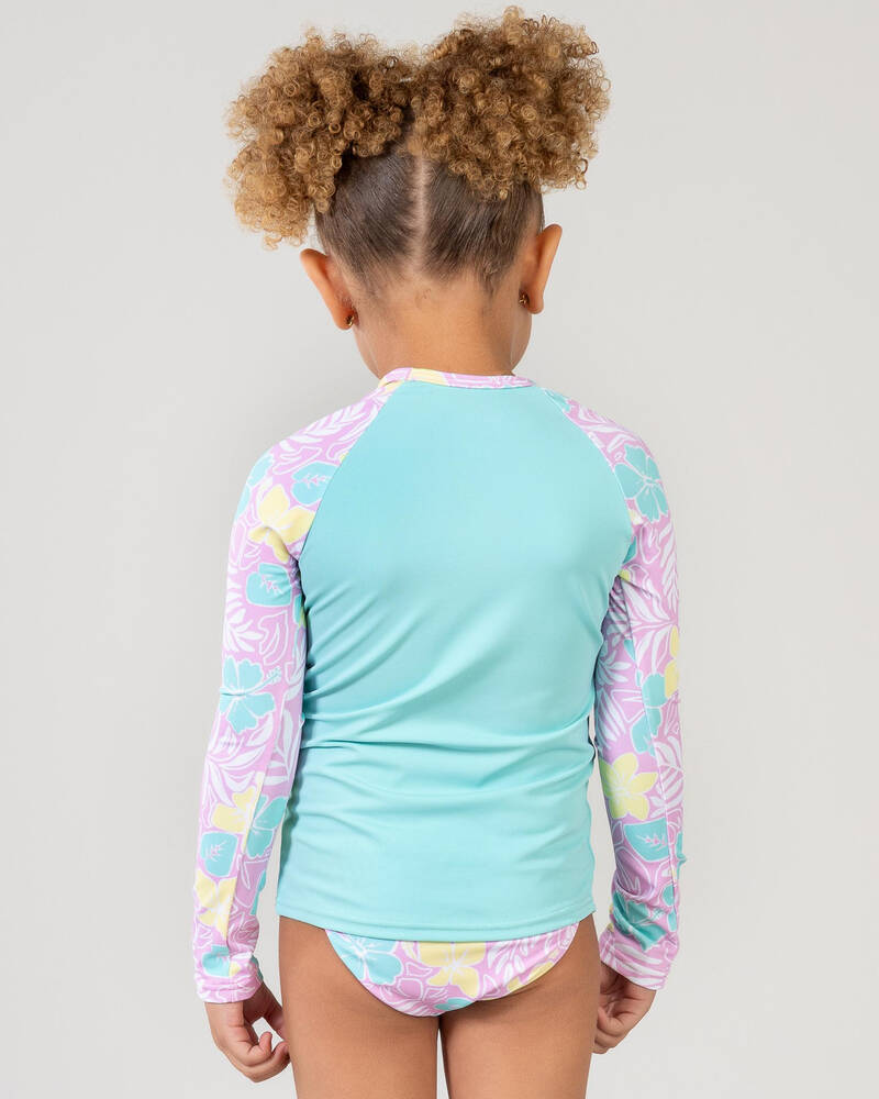 Roxy Toddlers' Tropical Square Long Sleeve Rash Vest Set for Womens