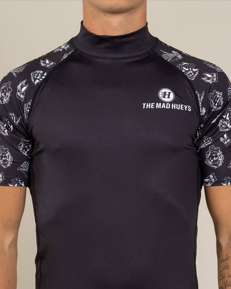 The Mad Hueys Sailor Anchor Short Sleeve Rash Vest for Mens