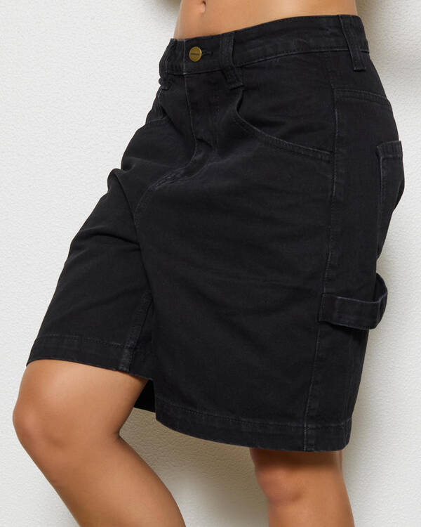 Afends Emilie - Denim Workwear Short for Womens