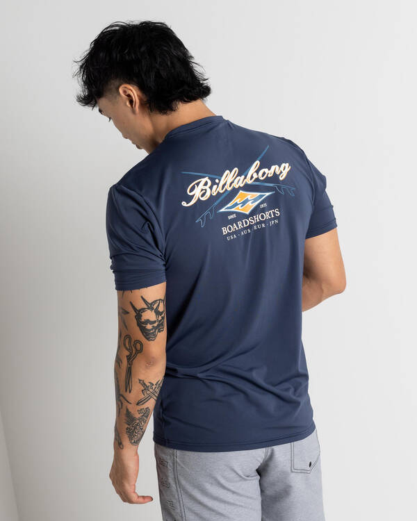 Billabong Crossboards Short Sleeve Rash Vest for Mens