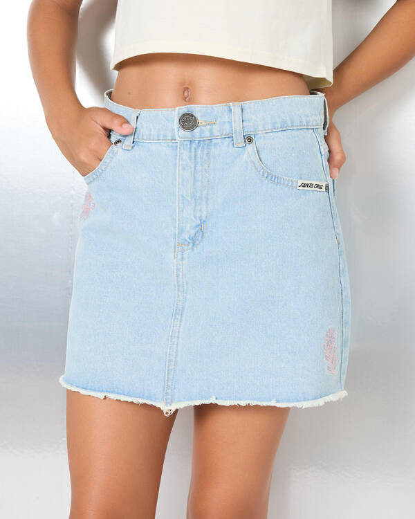 Santa Cruz Girls' Vibes Stack Denim Skirt for Womens