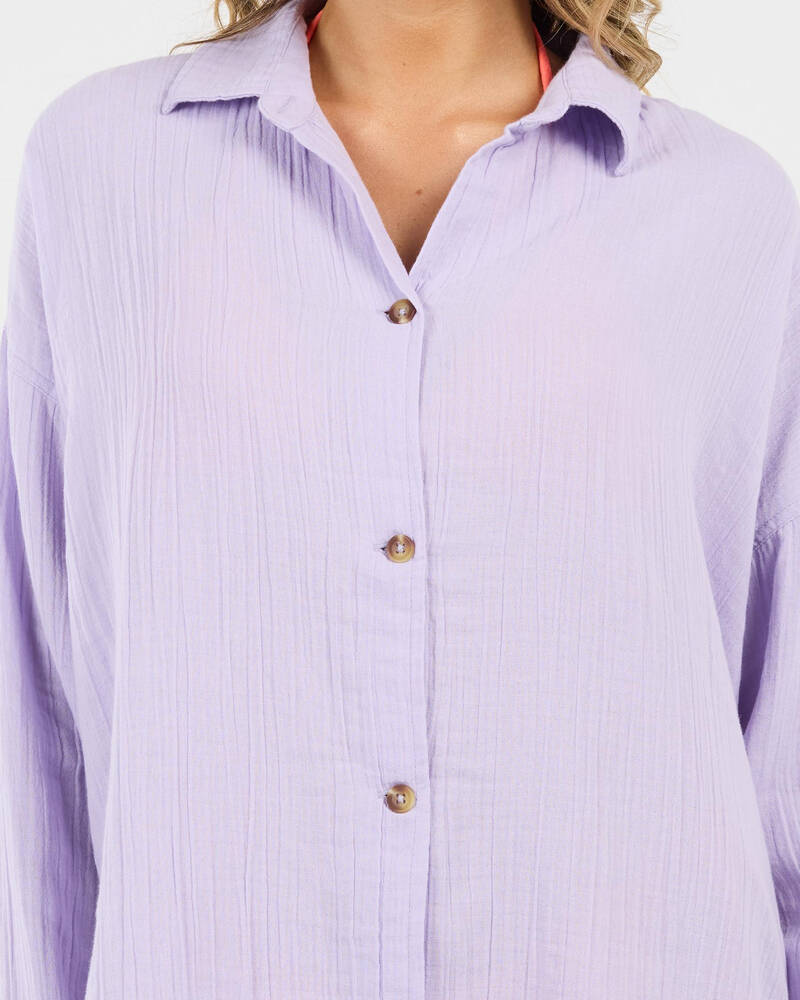 Roxy Morning Time Long Sleeve Shirt for Womens