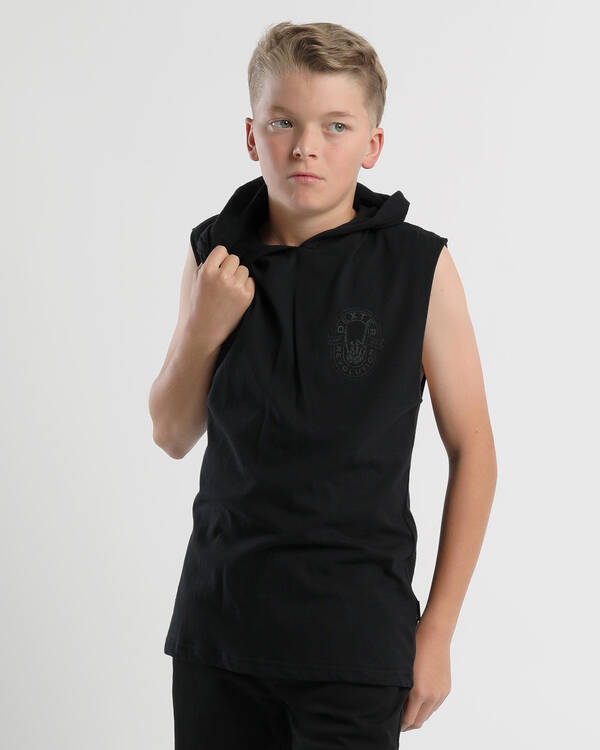 Dexter Boys' Hardcore Hooded Muscle T-Shirt for Mens