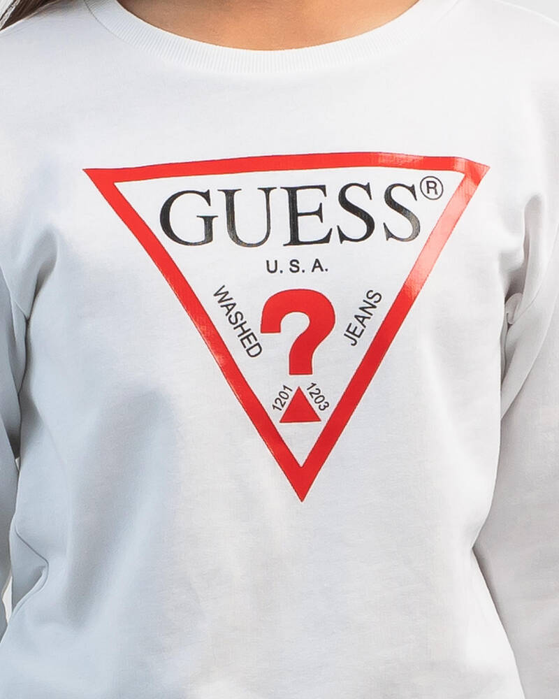 GUESS Girls' Core Sweatshirt for Womens