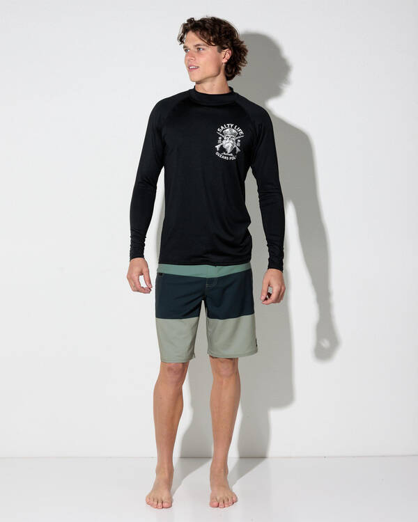 Salty Life Sailor's Oath Long Sleeve Rash Vest for Mens