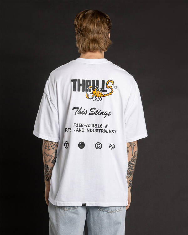 Thrills This Stings Box Fit Oversize T-Shirt for Mens