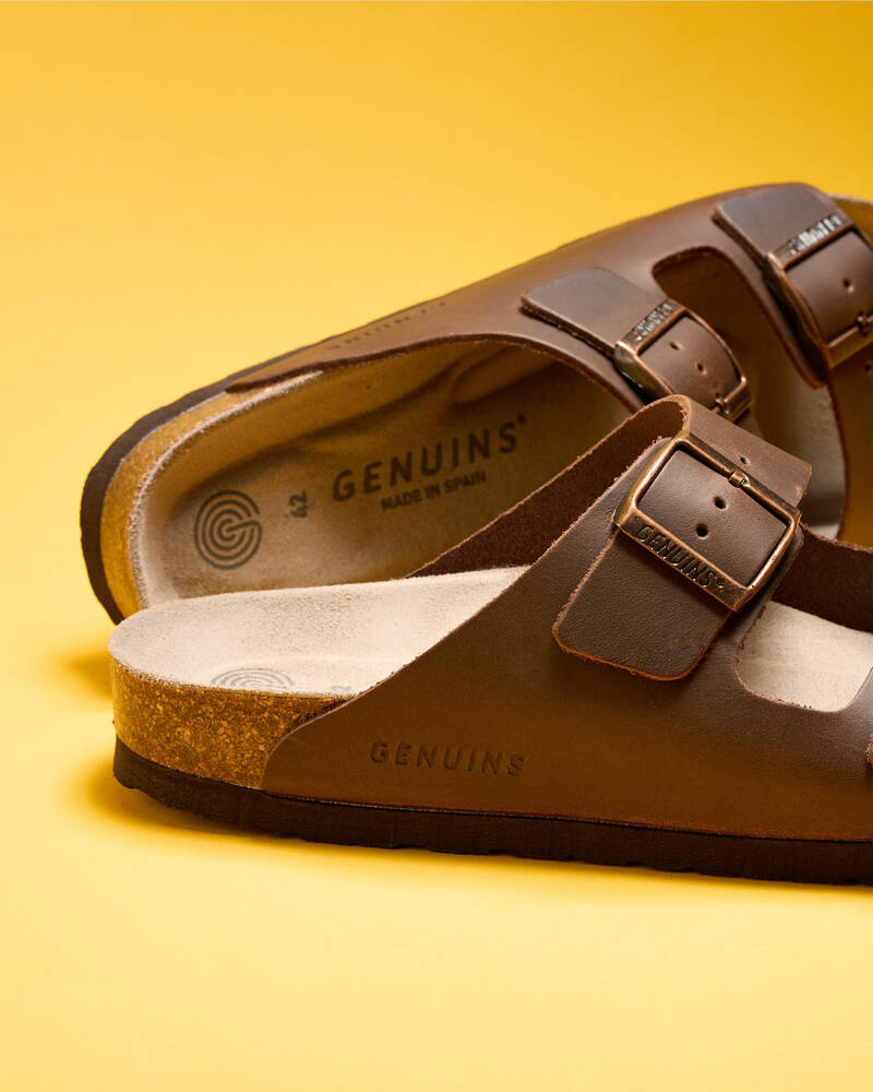 GENUINS Hawaii Oiled Leather Sandals for Mens