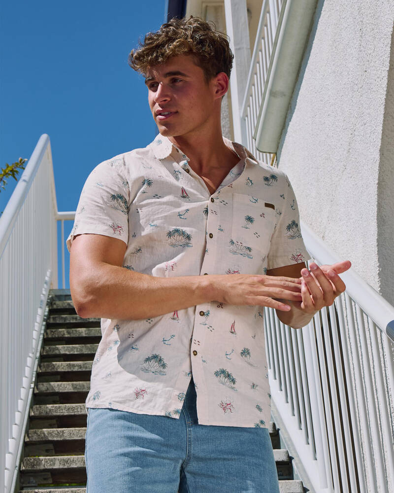 Salty Life Seashore Short Sleeve Shirt for Mens