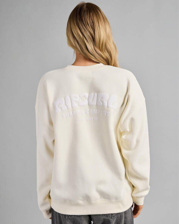 Rip Curl Surf Puff Heritage Crewneck Sweatshirt for Womens