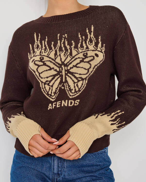Afends Set Fire Recycled Knit Sweater for Womens