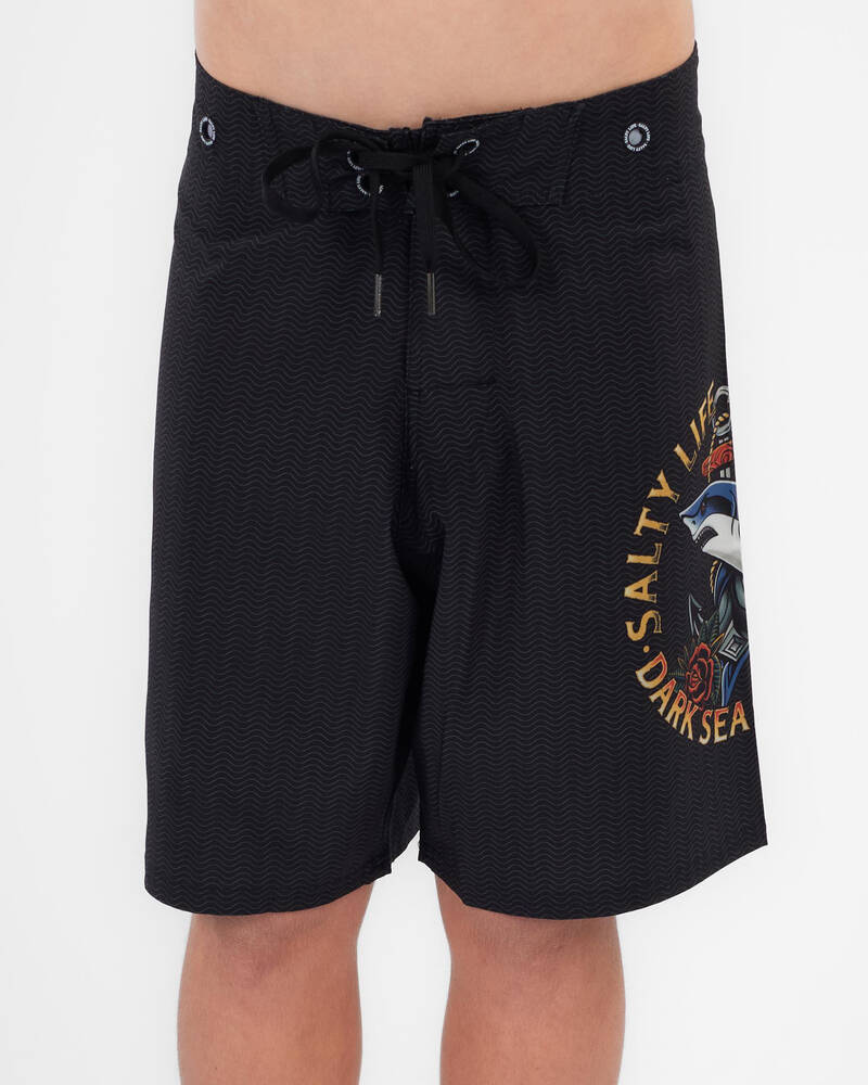 Salty Life Boys' Blue Hunter Board Shorts for Mens