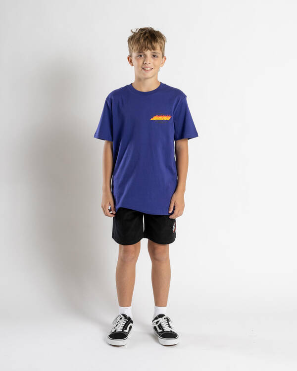 Santa Cruz Boys' Global Flame Dot T-Shirt for Mens