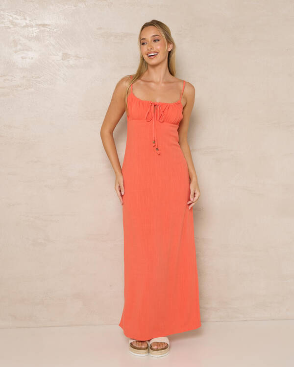 Rhythm Austin Gathered Maxi Dress for Womens
