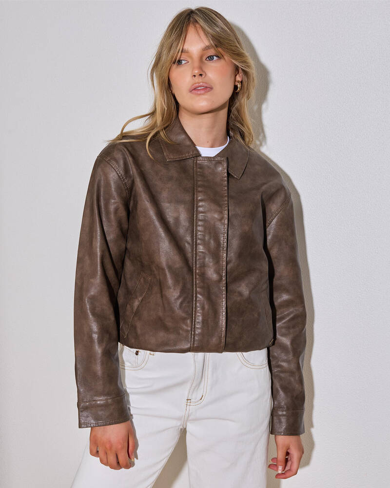 Ava And Ever Harley Faux Leather Jacket for Womens