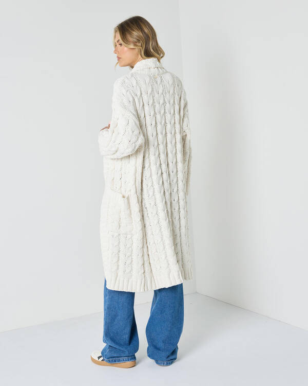 Mooloola Vogue Longline Cable Knit Cardigan for Womens