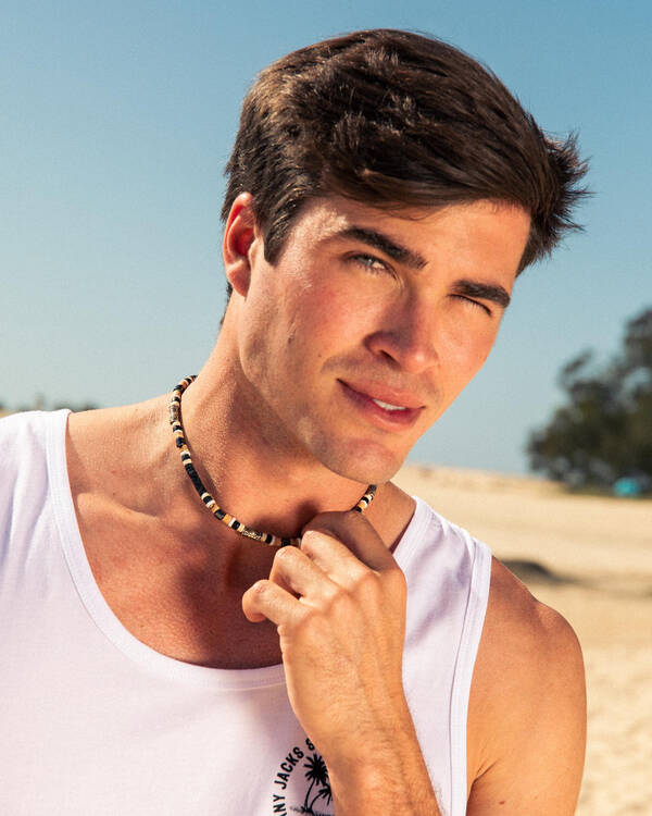 Classics 77 Beaded Bracelet and Necklace Combo Pack for Mens