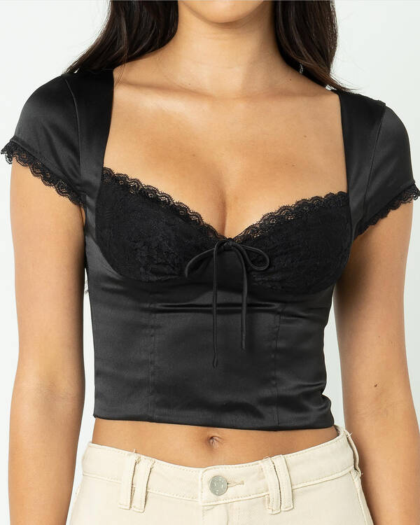Ava And Ever Kate Lace Tie Front Top for Womens