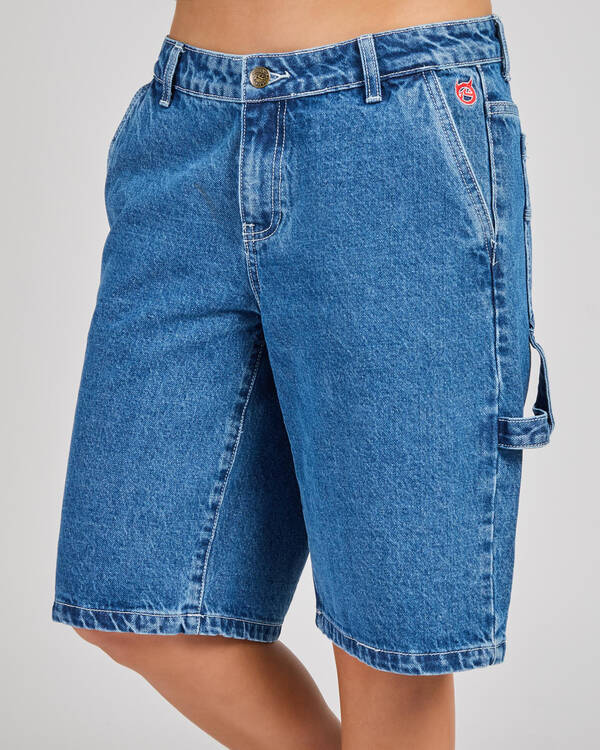 Rusty Billie Low Rise Carpenter Shorts for Womens