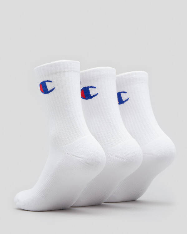 Champion Junior Boys' Medium Sport C Logo Crew Socks 3 Pack for Mens