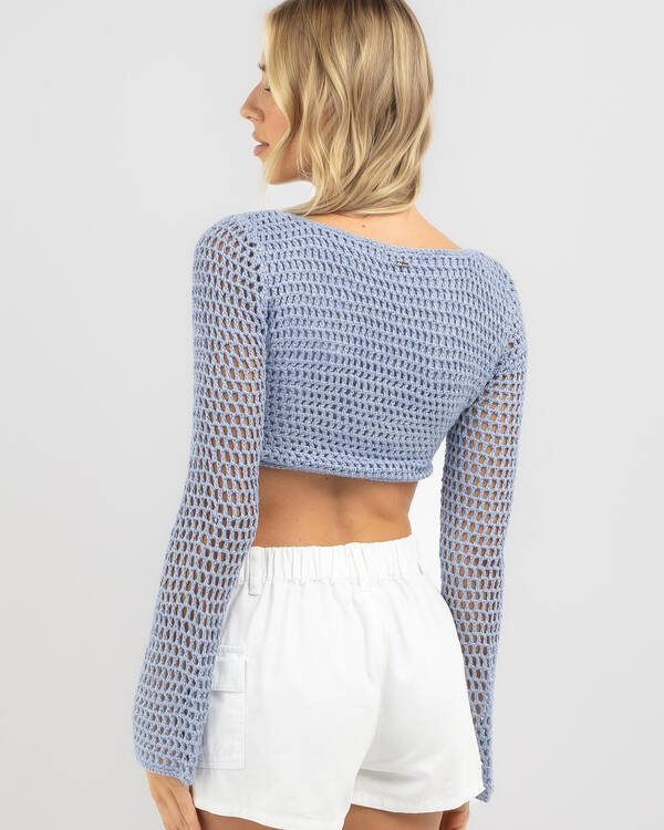 Ava And Ever Ashy Crochet Ultra Crop Top for Womens
