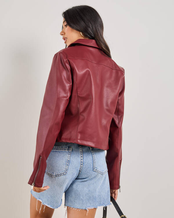 Ava And Ever Izzy Faux Leather Jacket for Womens
