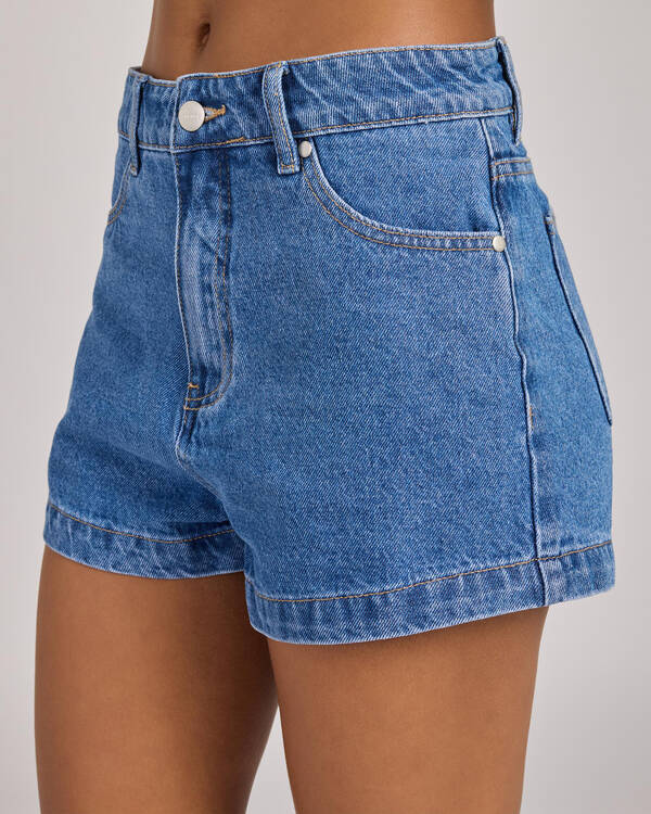 Afends Studio High Waist Denim Shorts for Womens