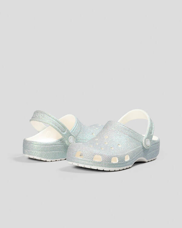 Crocs Kids' Classic Glitter Clogs for Unisex