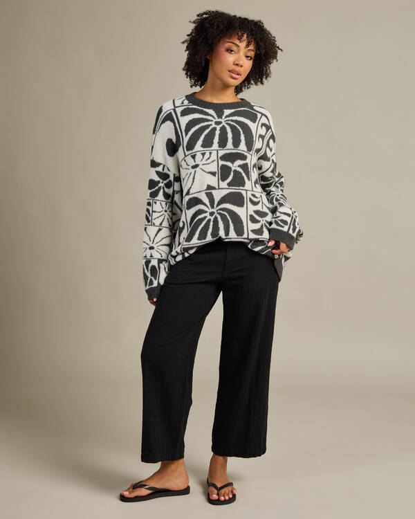 Rip Curl AOTS-TY Williams Oceanic Jacquard Crew Knit Sweater for Womens