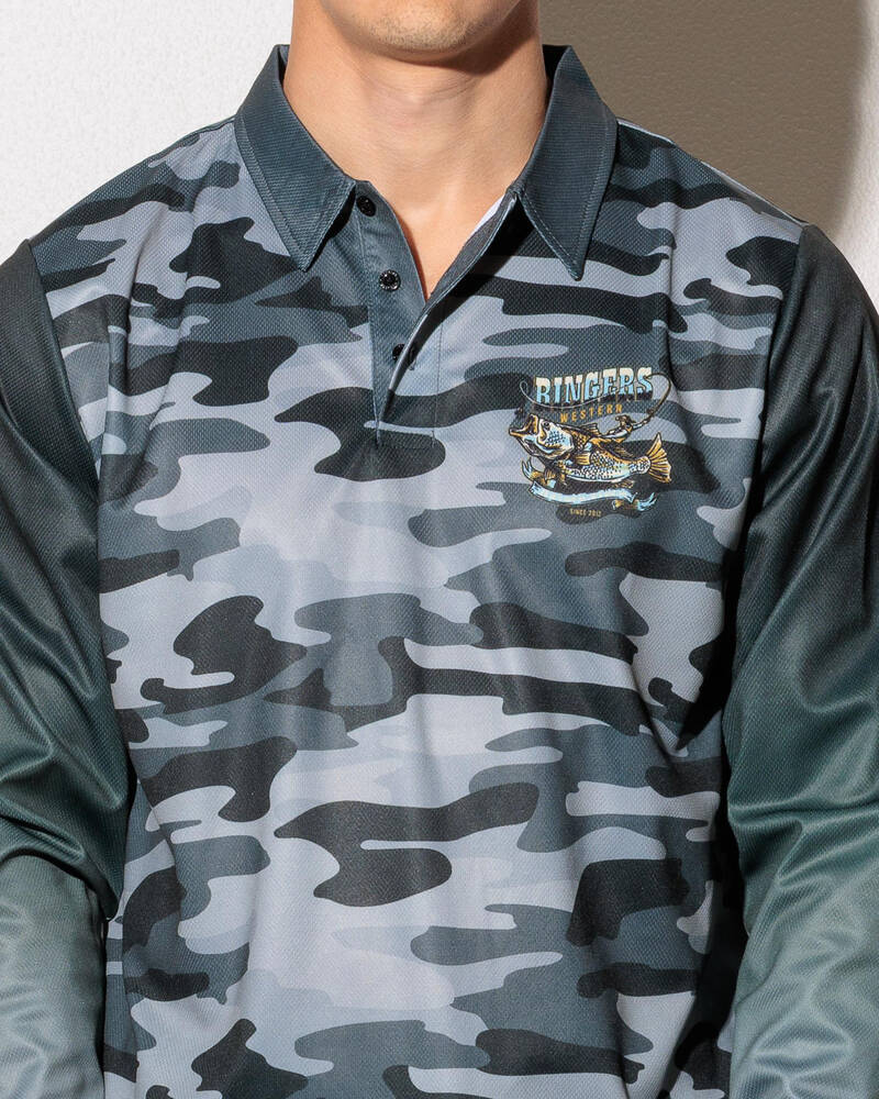Ringers Western Buckin Barra Fishing Jersey for Mens