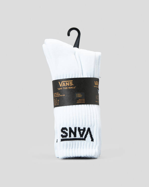 Vans Boys' Classic Crew Socks 3 Pack for Mens