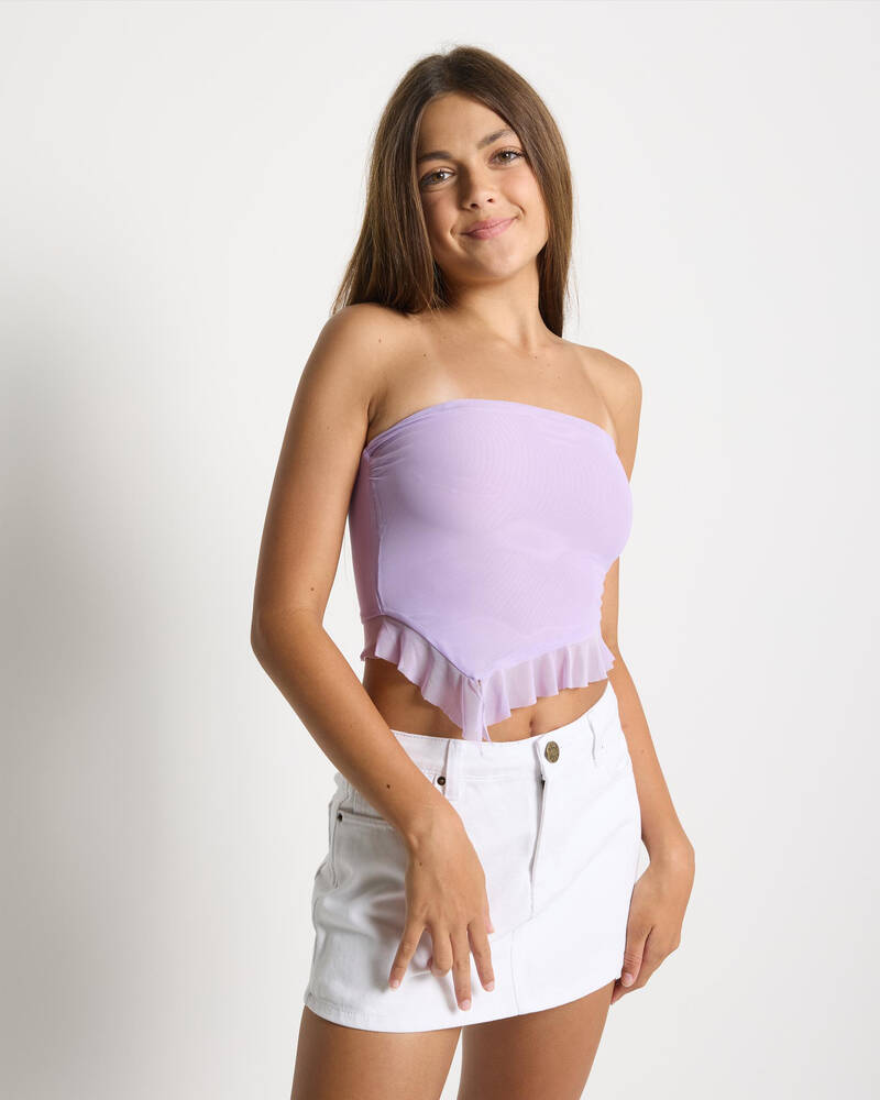 Ava And Ever Girls' Troy Mesh Tube Top for Womens
