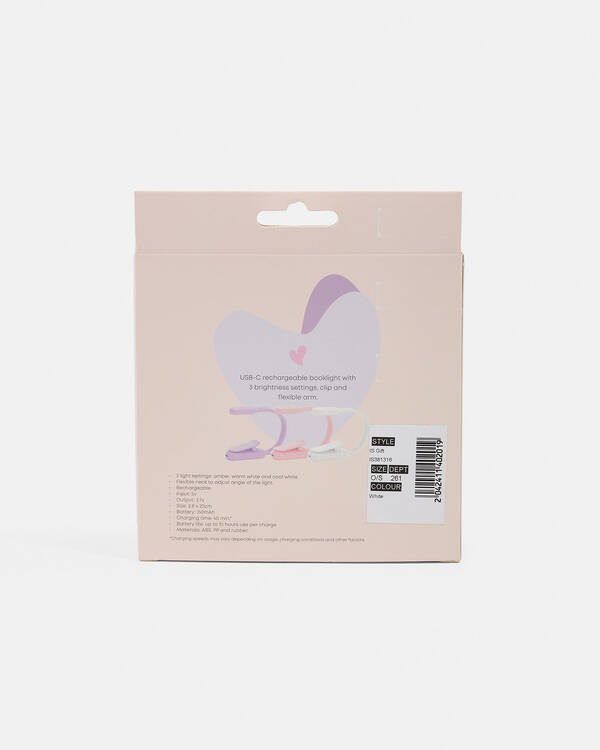 IS Gift Flexi Clip On Rechargeable Book Light for Womens