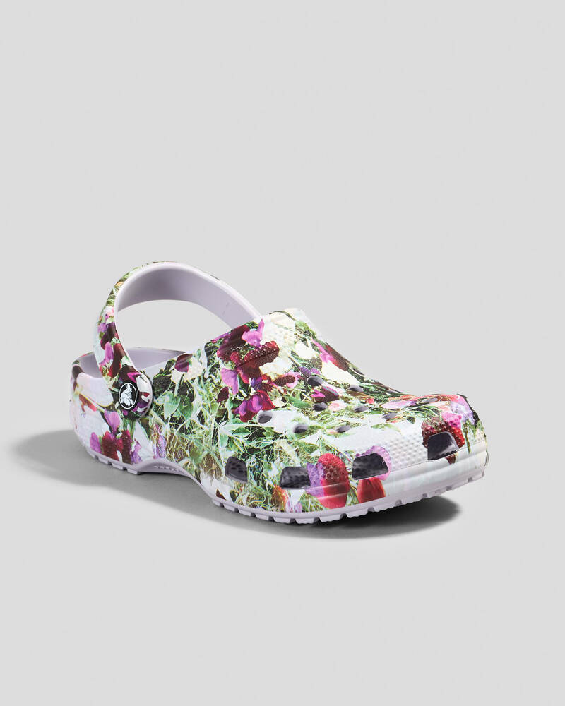 Crocs Classic Floral Print Clogs for Unisex