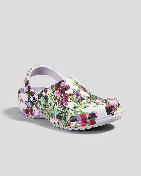 Crocs Classic Floral Print Clogs for Unisex
