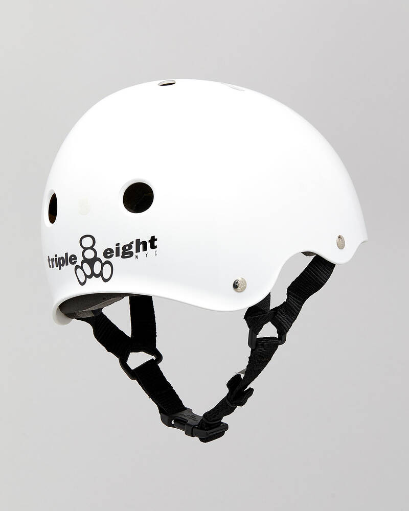 Triple 8 White Gloss Helmet for Unisex