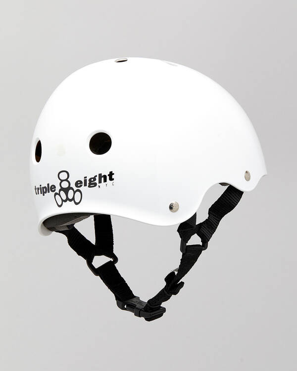 Triple 8 White Gloss Helmet for Unisex