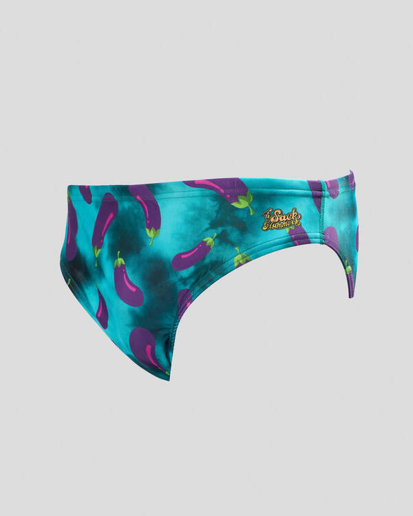 Sack Hammock Eggplant Swim Briefs for Mens