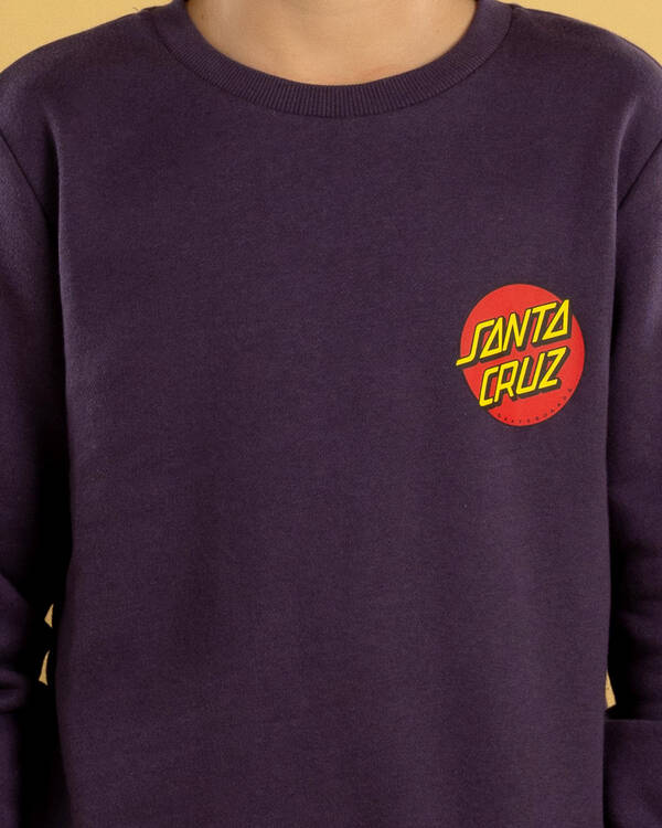 Santa Cruz Boys' Classic Dot Chest Crew Neck Sweatshirt for Mens