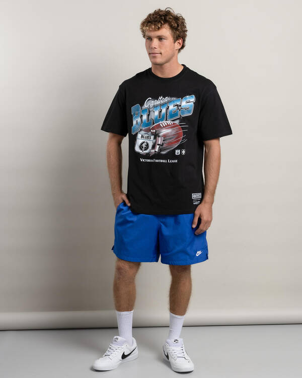 Mitchell & Ness Carlton Blues AFL Exploding Ball T-Shirt for Mens