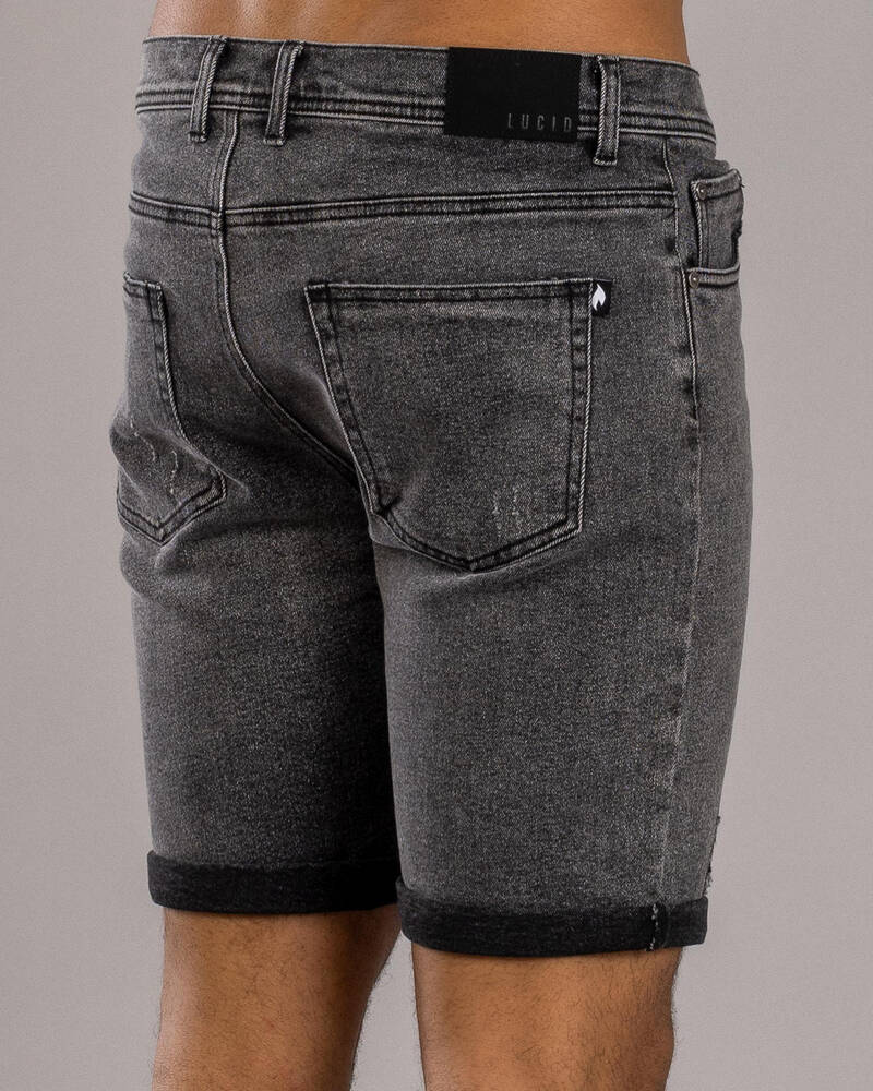 Lucid Madrid Denim Walk Shorts for Mens