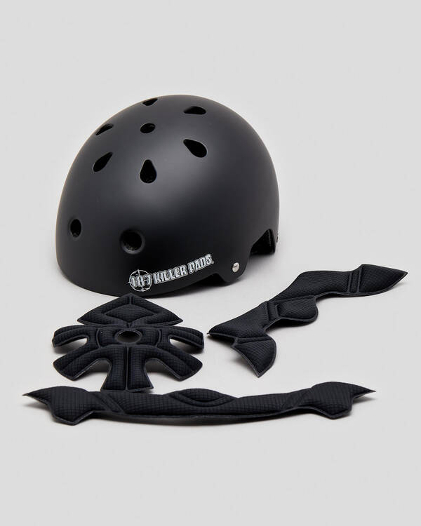 187 Killer Pads Certified Black Matte Helmet for Unisex